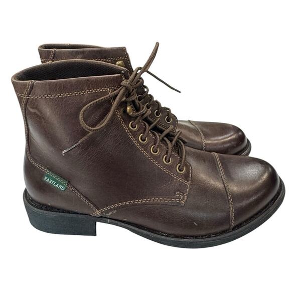Eastland High Fidelity Men's Ankle Boots Dark Brown Leather Lace-Up Boots Size 9 - Picture 1 of 9